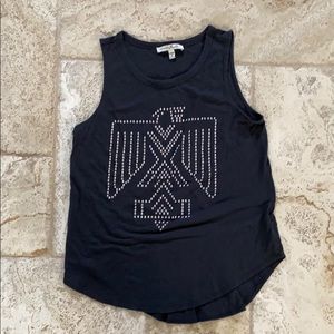 Express one eleven dark gray tank w/ metal eagle